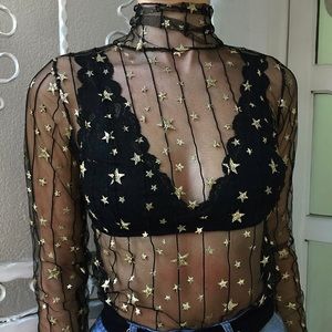 Lirika Matoshi sheer star top